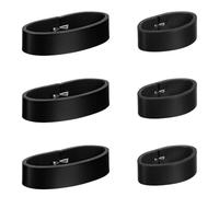 Thinp 6 Pcs Belt Loop Keepers, Leather Loop Keeper Belt Straps Holder Retainer Band Belts Accessories for 1.38" (35mm) /1.1"(28mm) Wide Belts/Straps to Hold Extra Length Strap in Place (Black)