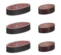 Thinp 6 Pcs Belt Loop Keepers, Leather Loop Keeper Belt Straps Holder Retainer Band Belts Accessories for 1.38" (35mm) /1.1"(28mm) Wide Belts/Straps to Hold Extra Length Strap in Place (Brown)