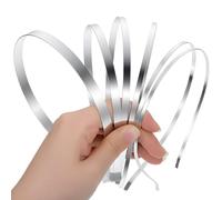 Thinp 6 Pcs Thin Metal Headband, 6 Size Silver Wire Headband-Smooth Plain Headbands for Crafts Blank DIY Headbands for Women Girls DIY Hair Accessories (3mm/4mm/5mm/6mm/7mm/10mm)