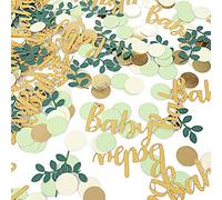 Thinp Confetti Tissue Sprinkle for Baby Shower Decorations, Champaign Gold Ivory Sage Green Table Scatter for Ice Cream Theme Party, Birthday, Wedding Decoration, 20g