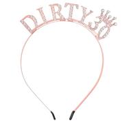 Thinp Dirty Thirty 30th Birthday Crown Dirty Thirty 30th Birthday Headpiece Rose Gold Tiara Queen Crown Gifts for Women Birthday Decoration Party Accessories