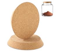 Thinp Large Wooden Tapered Plugs, Natural Soft Corks Round Cork Stopper Bung, Wine Stopper for Crafts Jars and Bottles (D 3.7-4.5 in, 2 Piece)
