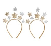 Thinp Pack of 2 Glitter Star Headbands, Christmas Stars Headbands, Star Hair Hoop Headband, Sequin Hair Bands with Stars, Party Stars Hair Accessories, for Halloween, Christmas, Birthday Party