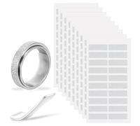 Thinp Ring Size Adjuster, 100 Pack Invisible for Samsung Galaxy/Oura Rings Gen 4/3 Silicone Ring Adjuster Spacers & Tignters for Loose Rings Women Men, with Self-Adhesive