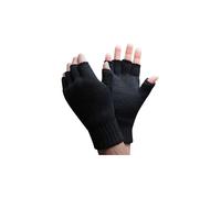 3M Thermal Insulated Black Fingerless Gloves Thinsulate Black M/L