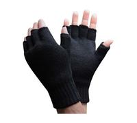 3M Thermal Insulated Black Fingerless Gloves Thinsulate Black M/L