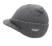 Thinsulate Peaked Knitted Beanie Hat Winter Hat Stretch Knit Work Causal Outdoors Fleece Lined One Size (Grey)