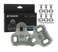 Thinvik Bike Cleats for Look Keo Grip,Road Bike Look Keo Cleat with Anti-Slip Rubber Desgin, Bicycle Cleat Set for Indoor&Outdoor Cycling - 0°/ 4.5°Float