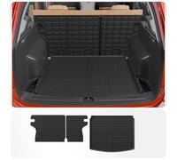 Thinzyou Jeep Compass Cargo Mat & Back Seat Protector Set (Trunk Mat + Backrest Mats) - TPE All Weather - 31.89 x 19.3 x 0.79 inches - Black