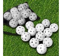 THIODOON Product image Golf Practice Ball Air Flow Hollow Practice Golf Balls 40mm Plastic Golf Balls for Swing Practice Driving Range Home Outdoor Golf Games for Adults 12 Pack (White, 12 pcs)