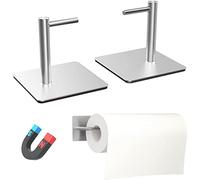 Thipoten Magnetic Paper Towel Holder, Strong Magnetic Hooks/Rack for Kitchen, Work Benches, Storage Closets, Grill, Garage (Silver)