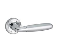 Thirard 00066750 - Solid Chrome Rosette Handle - Elegant Design - Satin Chrome Finish - Accessories/Equipment - Door Equipment