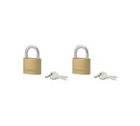 THIRARD 00180044 Mach 1 2 Type 1 Padlocks Shackle, 40 mm Golden Interior Double Pin Lock - Brass Body and 4 Keys - Shackle Diameter 9 mm, Height 26 mm, Useful LGR 25 mm, Steel, Gold, 40mm + ANSE Acier