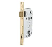 THIRARD 00222115 Serrure FTH SE 50 Recessed Lock Case with Key Recall Turn, 50 mm, Axis 70 mm, 7 mm, Brass-Plated Headrest with Square Ends