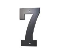 THIRARD 00967167 Height 80 mm Black Screw-On - Wall Plate with Signage - Number 7 - Accessories Door Equipment - for Indoor or Outdoor Use, H,80Mm