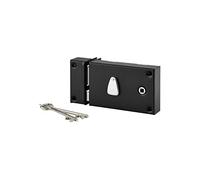 THIRARD 32120 SSA45142 032120 Horizontal Lock with 6 Grooves 140 x 88 mm Left, Black, 140x88