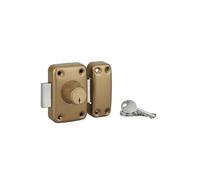 THIRARD 381716 Adriatic Double Cylinder Door Lock with Pins 45 mm-Various Security Protectors-4 Keys and Property Card-Made in France-Gold Finish, Silver