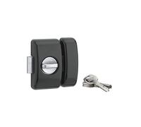 THIRARD 80454 VERROUS Universal Door Lock with 6 Pins-Button + Cylinder 45 mm-Security Protectors-Comes with 4 Nickel-Plated Brass Keys with Property Card-Made in France-Black Finish