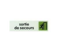 THIRARD FABRICANT DE SECURITE DEPUIS 2024 00967146 Thirard 00967146-Signage 170 x 45 mm with Adhesive-Wall Plate with Signage-Emergency Exit-Accessories Door Equipment, Grey Aluminium