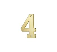 THIRARD FABRICANT DE SECURITE DEPUIS 2064 Thirard 00967194 Height 51 mm Screw-On Wall Plate with Number 4 Accessories Door Equipment for Indoor or Outdoor Use, Grey Aluminium