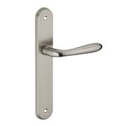 THIRARD - Set of Handles for Athena Interior Door Without Hole, Square 7 mm, spacing 195 mm, Brushed Nickel Plated