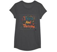 Third and Thriving: Cheerful Academic Achievement T-Shirt, Girls, Dark Heather Grey, Medium