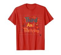 Third and Thriving: Cheerful Academic Achievement T-Shirt, Men, Red, L