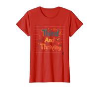 Third and Thriving: Cheerful Academic Achievement T-Shirt, Women, Red, 3XL