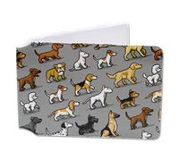 Third Castle Pixel Pooches - Doggy Oyster Card Holder, Unisex-Adults, Adults, Men, Plastic, Wallet - Card Holder, Wallet, Reusable, Grey, Cartoon Design, Fully Recyclable