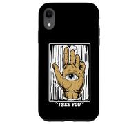 Third Eye I See You - Eye In The Palm Of Hand - Funny Yoga Case for iPhone XR