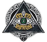 Third Eye Sew on Patch - Healing Energy Iron on Patches - Spiritual Healing Emblem - Upgrade Clothing Designer Patches for Jeans, Jackets, Backpacks, Hats, Shirts - 80X80 mm