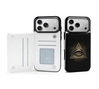 Third Eyeball Goth Eye Spiritual Leather Wallet Case Compatible with iPhone 17/17 Air/17 Pro/17 Pro Max Printed Flip Protective Cover