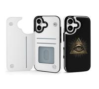 Third Eyeball Goth Eye Spiritual Leather Wallet Case Compatible with iPhone 17/17 Air/17 Pro/17 Pro Max Printed Flip Protective Cover