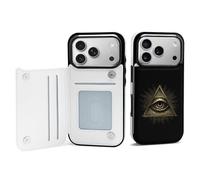 Third Eyeball Goth Eye Spiritual Leather Wallet Case Compatible with iPhone 17/17 Air/17 Pro/17 Pro Max Printed Flip Protective Cover