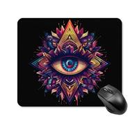Third Eyeball Goth Eye Spiritual Mouse Pad Portable Mousepad Square Computer Mouse Mat with Non-Slip Rubber Base 25 * 30cm