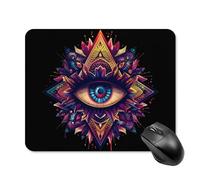 Third Eyeball Goth Eye Spiritual Mouse Pad Portable Mousepad Square Computer Mouse Mat with Non-Slip Rubber Base 20 * 25cm
