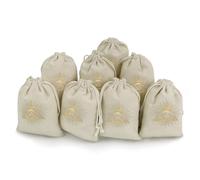 Third Eyeball Goth Eye Spiritual Small Cotton Linen Pocket Reusable Drawstring Bag Funny Gift Wrap Storage Wrapping Pouch 8 Pieces