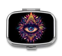 Third Eyeball Goth Eye Spiritual Travel Pill Box Portable Pill Organizer Medical Box Pill Case Pill Container for Men Women