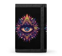 Third Eyeball Goth Eye Spiritual Trifold Wallets Slim Coin Purse Credit Card Holder Wallet Money Clip for Women Men