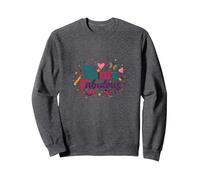 Third & Fabulous: Colorful Birthday Celebration for Girls Sweatshirt, Adult Unisex, Dark Heather Grey, M