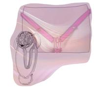 Third Generation Fitness Cage Fufu Clip Cross Dressing Set, with 1 Pink Yoga Belt, Breathable Adjustable Invisible Protection Set -A68UK (B:Transparent)