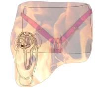 Third Generation Protective Cage Fufu Clip Fitness Set, with 1 Pink Yoga Belt, Breathable Adjustable Invisible Protection Set -A68UK (A:Transparent)