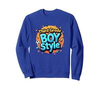 Third Grade Boy Style: Fun School Adventure Awaits Sweatshirt, Adult Unisex, Royal Blue, L