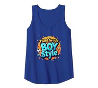 Third Grade Boy Style: Fun School Adventure Awaits Tank Top, Women, Royal Blue, XL