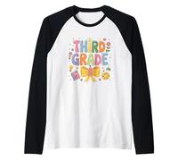Third Grade Bright School Elements Raglan Baseball Tee