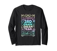 Third Grade Dream Team Back To School Reading Math Science Long Sleeve T-Shirt