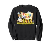 Third Grade Duck Teacher Students First Day Colorful Design Sweatshirt