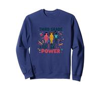 Third Grade Girl Power: Empowering Young Students Sweatshirt, Adult Unisex, Navy, L