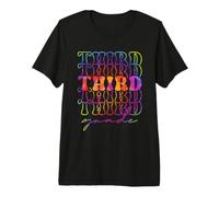 Third Grade Groovy Tie Dye Teacher Student Back to School Premium T-Shirt