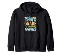 Third Grade Is Making Waves Third Grade Zip Hoodie